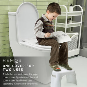 HEMOS HEAVY DUTY D SHAPE PP SOFT CLOSING SEAT COVER WITH BABY SEAT HM-0152-PP