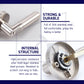 HEMOS 60-70MM TUBULAR LEVEL DOOR LOCK KUNCI TOMBOL PINTU RUMAH SILVER BLACK HM-5207