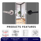 HEMOS 60-70MM TUBULAR LEVEL DOOR LOCK KUNCI TOMBOL PINTU RUMAH SILVER BLACK HM-5207