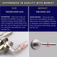 HEMOS 60-70MM TUBULAR LEVEL DOOR LOCK KUNCI TOMBOL PINTU RUMAH SILVER BLACK HM-5207