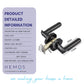 HEMOS 60-70MM TUBULAR LEVEL DOOR LOCK KUNCI TOMBOL PINTU RUMAH SILVER BLACK HM-5207