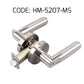 HEMOS 60-70MM TUBULAR LEVEL DOOR LOCK KUNCI TOMBOL PINTU RUMAH SILVER BLACK HM-5207