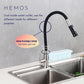 HEMOS KITCHEN FAUCET SUS 304 BLACK FLEXIBLE SILICONE TWINS HOSE PILLAR SINK TAP HM-3201F,3208F-MS