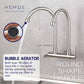 KITCHEN FAUCET TWO SPOUT STAINLESS STEEL 304 TWINS WALL SINK TAP HM 3309