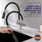 HEMOS KITCHEN FAUCET SUS 304 BLACK FLEXIBLE SILICONE TWINS HOSE PILLAR SINK TAP HM-3201F,3208F-MS