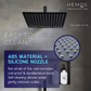 HEMOS BATHROOM RAIN SHOWER HEAD 9'' ABS C/W ARM MATT BLACK SQUARE KEPALA PANCURAN HUJAN HMSH-141-MB