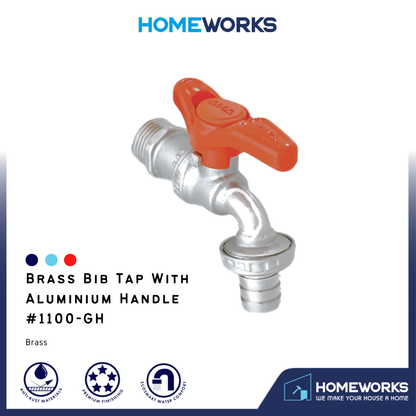ANA 1/2" ALUMINIUM HANDLE LEVER BIB VALVE 1100-GH