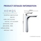 HEMOS BRASS MIXER PILLAR BASIN TAP HM-19007 AND MIXER TALL PILLAR BASIN TAP HM-19008