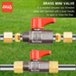 ANA 1/2" ALUMINIUM HANDLE MINI BALL VALVE 1101-MF