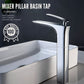 HEMOS BRASS MIXER PILLAR BASIN TAP HM-19007 AND MIXER TALL PILLAR BASIN TAP HM-19008