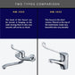 HEMOS PILLAR MEDICAL MIXER LONG HANDLE WALL MOUNT BASIN SINK TAP KEPALA PAIP HOSPITAL HM-1053,1055-C
