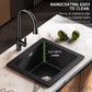 HEMOS KITHCHEN GRANITE NATURAL QUARTZ STONE 3.0MM THICKNESS KITCHEN SINK SINGLE DOUBLE BOWL BLACK