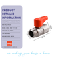 ANA 1/2" ALUMINIUM HANDLE MINI BALL VALVE 1101-MF