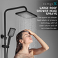 HEMOS X BATHROOM THREE WAY EXPOSED SHOWER SETS CONNECT WITH WATER HEATER MATT BLACK & GREY 26SERIES