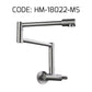 HEMOS KITCHEN FAUCET SUS 304 ROTABLE PILLAR / WALL SINK TAP KEPALA PAIP AIR DAPUR HM-18021,18022-MS