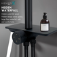 HEMOS X BATHROOM THREE WAY EXPOSED SHOWER SETS CONNECT WITH WATER HEATER MATT BLACK & GREY 26SERIES