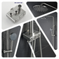 HEMOS X BATHROOM THREE WAY EXPOSED SHOWER SETS CONNECT WITH WATER HEATER MATT BLACK & GREY 26SERIES
