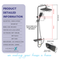 HEMOS X BATHROOM THREE WAY EXPOSED SHOWER SETS CONNECT WITH WATER HEATER MATT BLACK & GREY 26SERIES