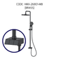 HEMOS X BATHROOM THREE WAY EXPOSED SHOWER SETS CONNECT WITH WATER HEATER MATT BLACK & GREY 26SERIES