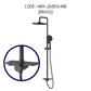 HEMOS X BATHROOM THREE WAY EXPOSED SHOWER SETS CONNECT WITH WATER HEATER MATT BLACK & GREY 26SERIES
