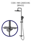 HEMOS X BATHROOM THREE WAY EXPOSED SHOWER SETS CONNECT WITH WATER HEATER MATT BLACK & GREY 26SERIES