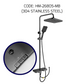 HEMOS X BATHROOM THREE WAY EXPOSED SHOWER SETS CONNECT WITH WATER HEATER MATT BLACK & GREY 26SERIES