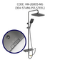 HEMOS X BATHROOM THREE WAY EXPOSED SHOWER SETS CONNECT WITH WATER HEATER MATT BLACK & GREY 26SERIES