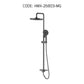 HEMOS X BATHROOM THREE WAY EXPOSED SHOWER SETS CONNECT WITH WATER HEATER MATT BLACK & GREY 26SERIES