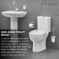 HEMOS SUS 304 STAINLESS STEEL TOILET BRUSH WITH HOLDER CONTAINER HMBF-83806