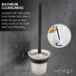 HEMOS SUS 304 STAINLESS STEEL TOILET BRUSH WITH HOLDER CONTAINER HMBF-83806