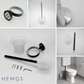 HEMOS SUS 304 STAINLESS STEEL TOILET BRUSH WITH HOLDER CONTAINER HMBF-83806