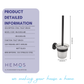 HEMOS SUS 304 STAINLESS STEEL TOILET BRUSH WITH HOLDER CONTAINER HMBF-83806