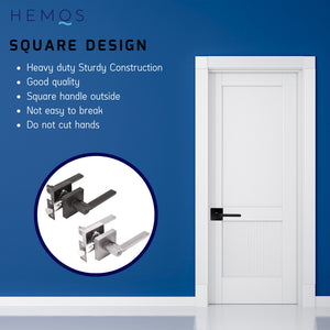 HEMOS 60-70MM TUBULAR LEVEL HANDLE DOOR LOCK KUNCI TOMBOL PINTU RUMAH SILVER BLACK GREY HM-5202,HM-5213-MS
