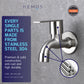 HEMOS BATHROOM FAUCET STAINLESS STEEL SUS 304  WALL HOSE TAP HM-3205-MS