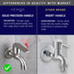 HEMOS BATHROOM FAUCET STAINLESS STEEL SUS 304  WALL HOSE TAP HM-3205-MS