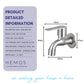 HEMOS BATHROOM FAUCET STAINLESS STEEL SUS 304  WALL HOSE TAP HM-3205-MS