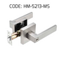HEMOS 60-70MM TUBULAR LEVEL HANDLE DOOR LOCK KUNCI TOMBOL PINTU RUMAH SILVER BLACK GREY HM-5202,HM-5213-MS