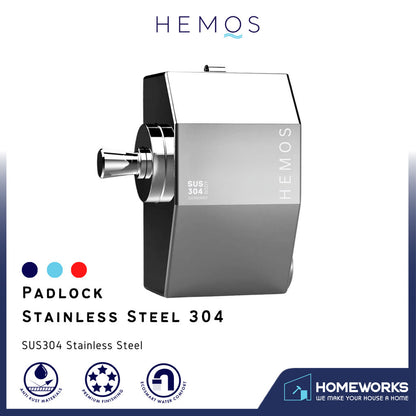 HEMOS 50MM SUS 304 HOUSE COVER LOCK ANTI-CUT & THIEF EXTRA LARGE PADLOCK KUNCI MANGGA HML-505-500