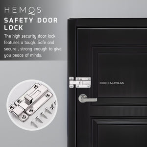 HEMOS HEAVY DUTY SECURITY DOOR CHAIN/SWING BAR DOOR LOCK/DOOR BOLTS LATCH ANTI-THEFT FOR HOME