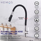 HEMOS KITCHEN FAUCET SUS 304 BLACK FLEXIBLE NYLON PILLAR WALL SINK TAP KEPALA PAIP SINKI 36SERIES