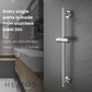 HEMOS BATHROOM FITTING SUS 304 SHOWER ADJUSTABLE BAR GELONGSOR PANCURAN (ROUND/SQUARE) HM-0052,0053
