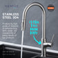 HEMOS KITCHEN FAUCET SUS 304 PULL OUT FLEXIBLE MIXER HOT COLD WATER KEPALA PAIP SINKI HM-51011,19034