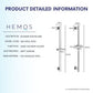 HEMOS BATHROOM FITTING SUS 304 SHOWER ADJUSTABLE BAR GELONGSOR PANCURAN (ROUND/SQUARE) HM-0052,0053