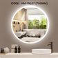 600/700/800MM LED LIGHT WALL MOUNTED ROUND MIRROR MATT FINISHING LAMPU CERMIN DINDING HM-YKL01