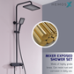HEMOS BATHROOM FAUCET 3 MODE BRASS MIXER RAIN SHOWER SETS SET MANDIAN HM-19070-MB