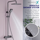HEMOS BATHROOM FAUCET 3 MODE BRASS MIXER RAIN SHOWER SETS SET MANDIAN HM-19070-MB