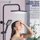 HEMOS BATHROOM FAUCET 3 MODE BRASS MIXER RAIN SHOWER SETS SET MANDIAN HM-19070-MB