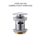 HEMOS BATHROOM FAUCET BRASS UMBRELLA POP UP SPRING PUSH PRESS OVERFLOW BASIN WASTE