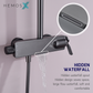 HEMOS BATHROOM FAUCET 3 MODE BRASS MIXER RAIN SHOWER SETS SET MANDIAN HM-19070-MB