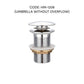 HEMOS BATHROOM FAUCET BRASS UMBRELLA POP UP SPRING PUSH PRESS OVERFLOW BASIN WASTE